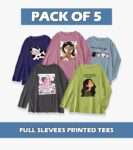Pack of 5 - Printed Tees Full Sleeves