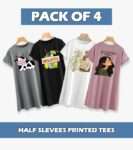 Pack of 4 - Long Tee Half Sleeve