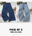 pack 2 wide leg jeans