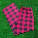 Plaid Black and Red Checkered Wide Leg Pajama