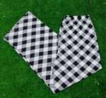 Plaid Black and White Checkered Wide Leg Pajama