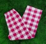 Plaid White and Pink Checkered Wide Leg Pajama