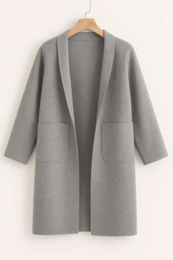 Gray Women Long Coat