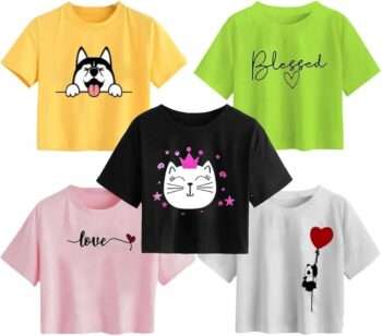 ANY 5 RANDOM PRINTED CROP TEES IN 2199