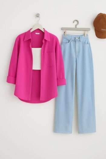 Button Down Shirt with Wide leg Jeans Urban Twin Set in 2299