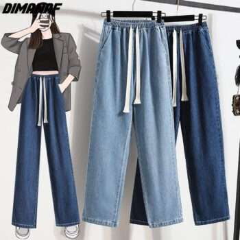 Drawstring Mom Fit Jeans (Pack of 2)