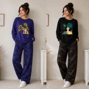 Combo Deal - 2 Full Sleeves Tees - 2 Tie Die Cargo Trousers